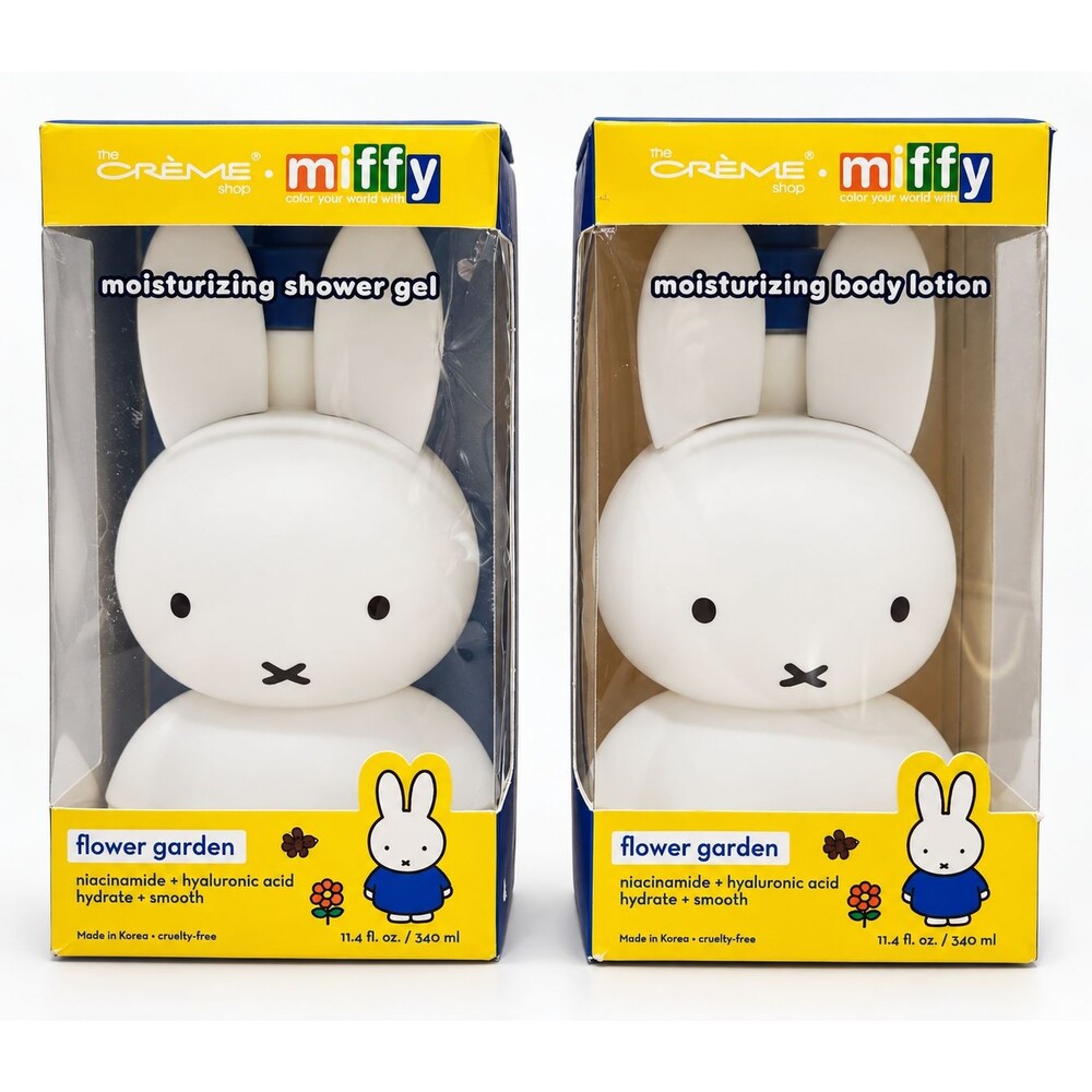The Crème Shop x Miffy Flower Garden Shower Gel + Body Lotion Set 11.4 oz NEW